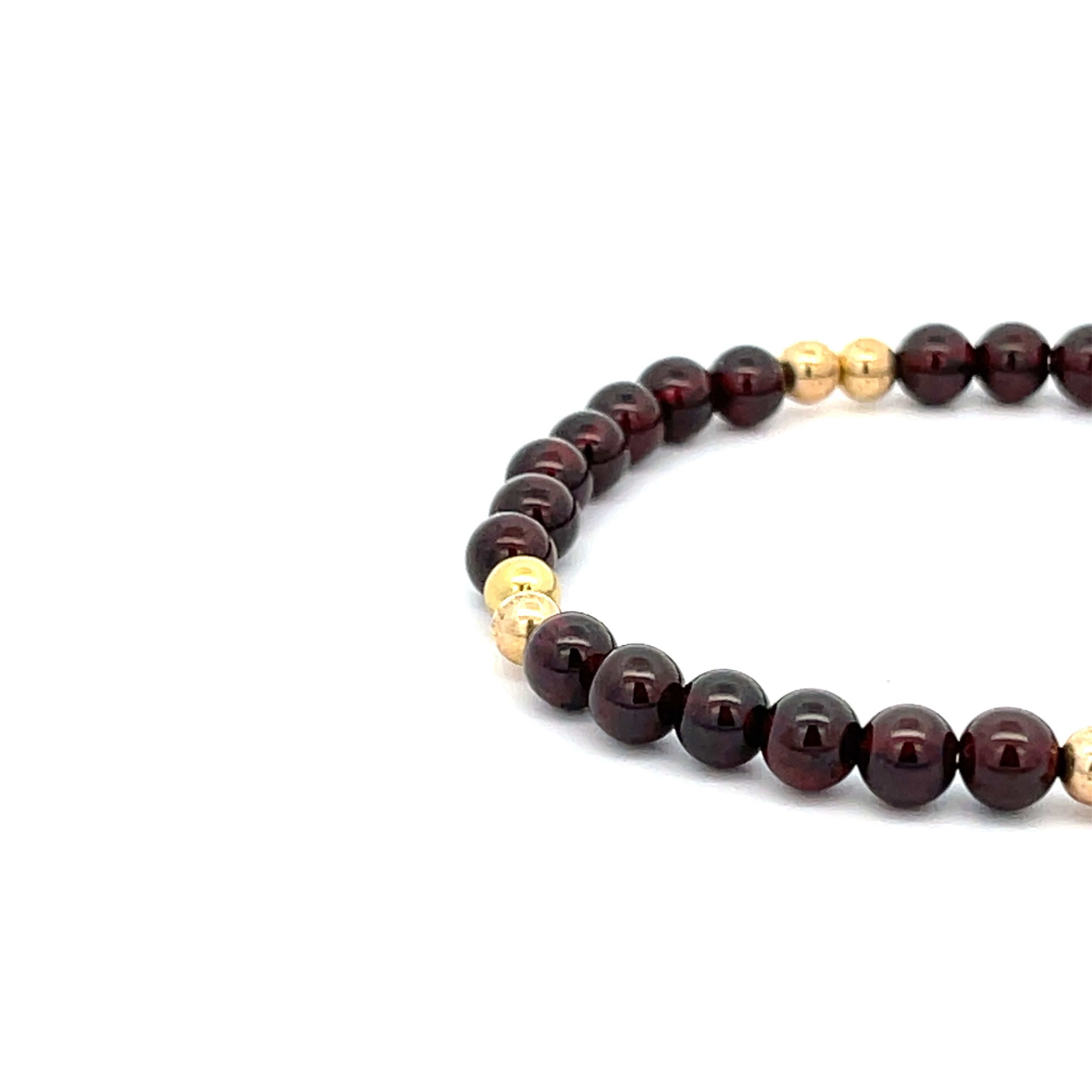 Premium 5mm Round SIA Garnet Bracelet by Gosia Orlowska