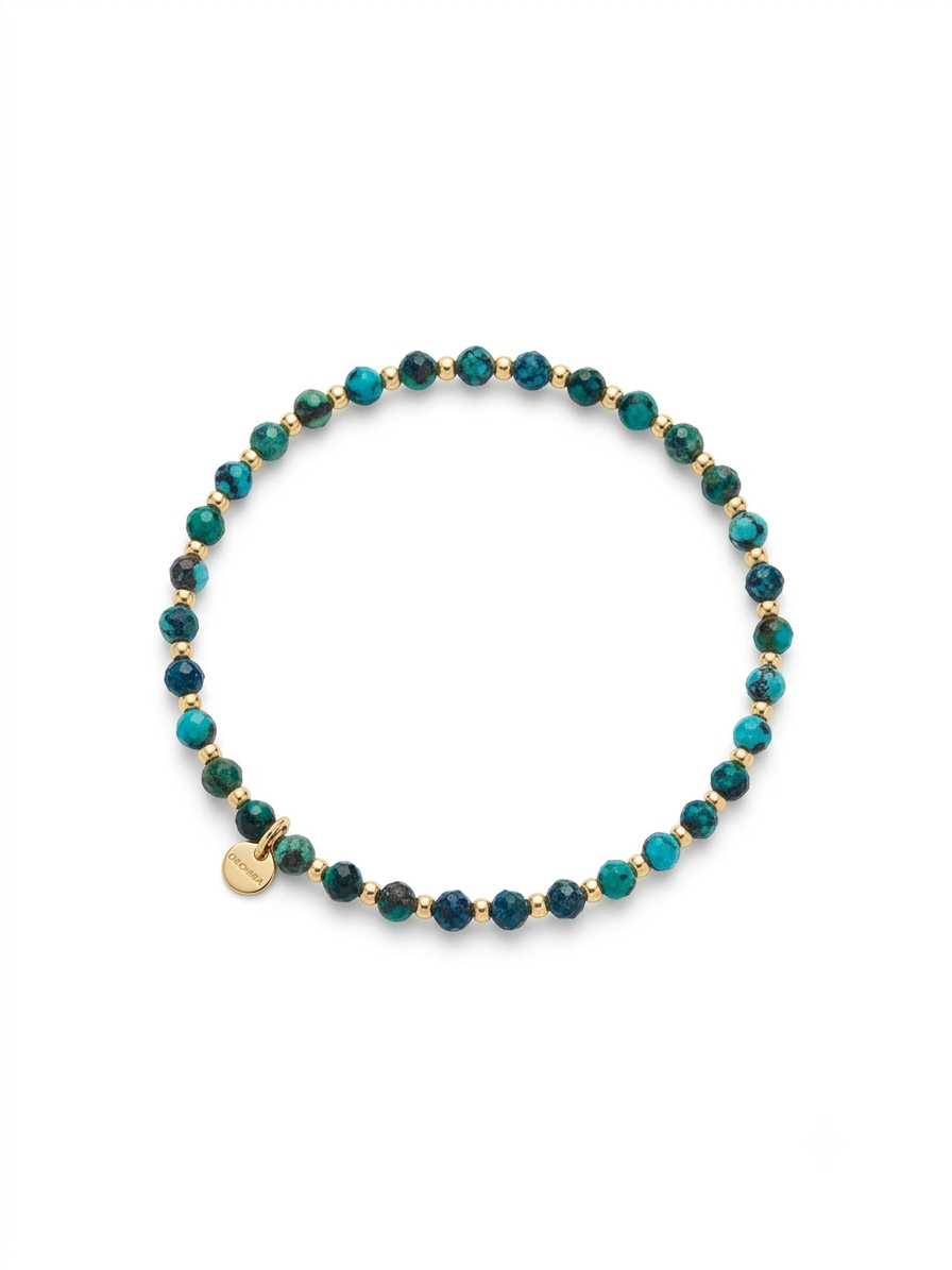 "Koa" Green Chrysocolla Stone Bracelet