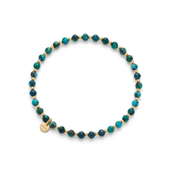 "Koa" 3.5mm Green Chrysocolla Stone Bracelet