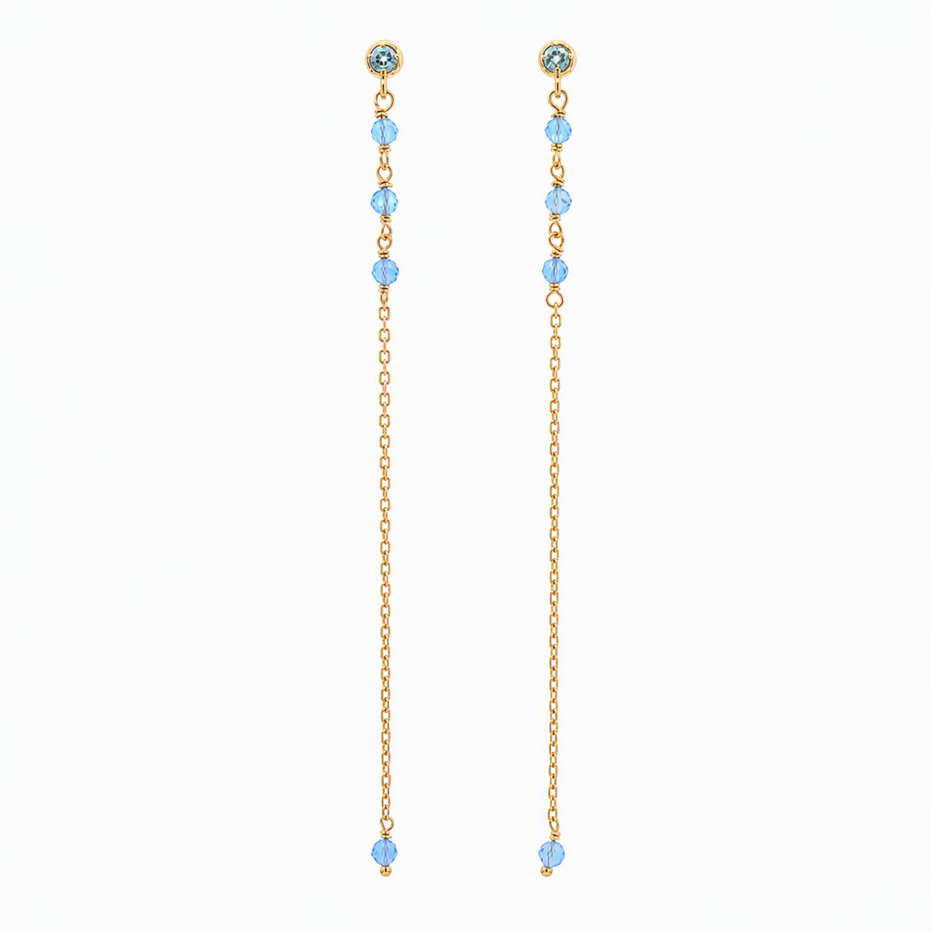 “Forest” 925 sterling silver Bead Drop Earrings