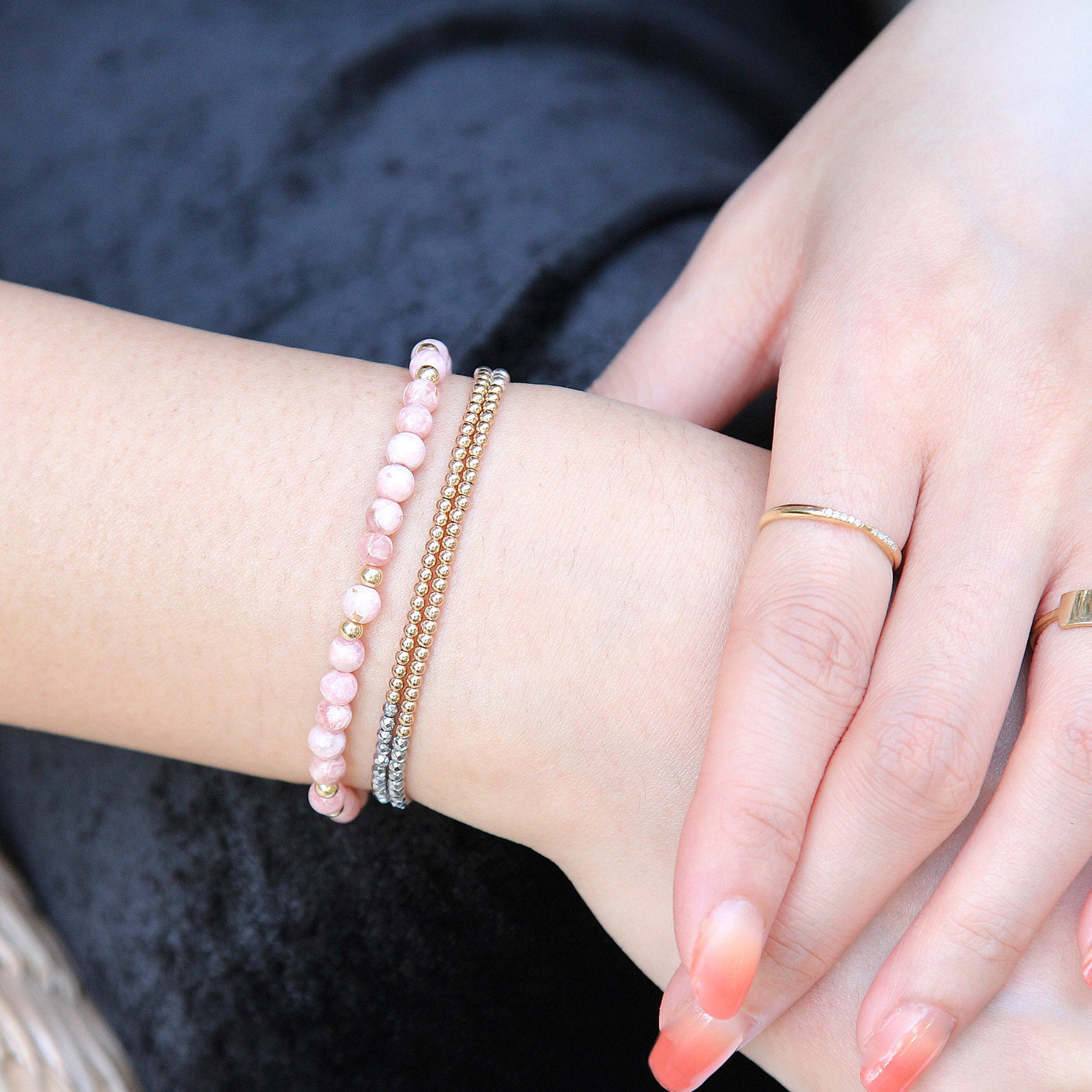 RHONA Rhodochrosite Bracelet Collection | Gosia Orlowska