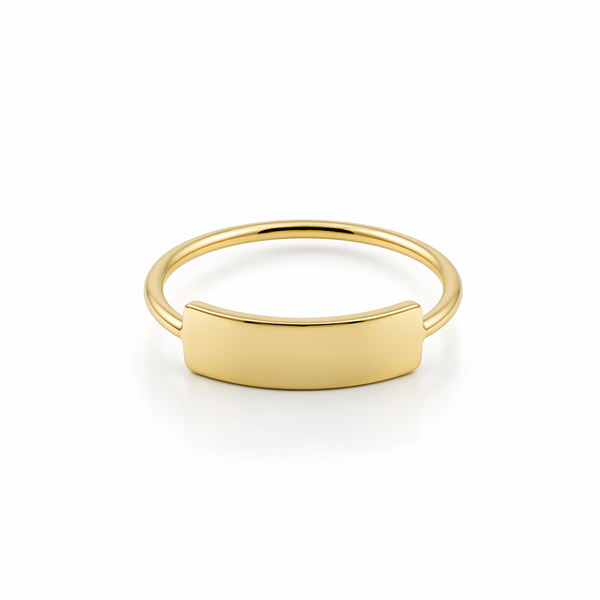 9K GOLD DEIA SIGNET RING