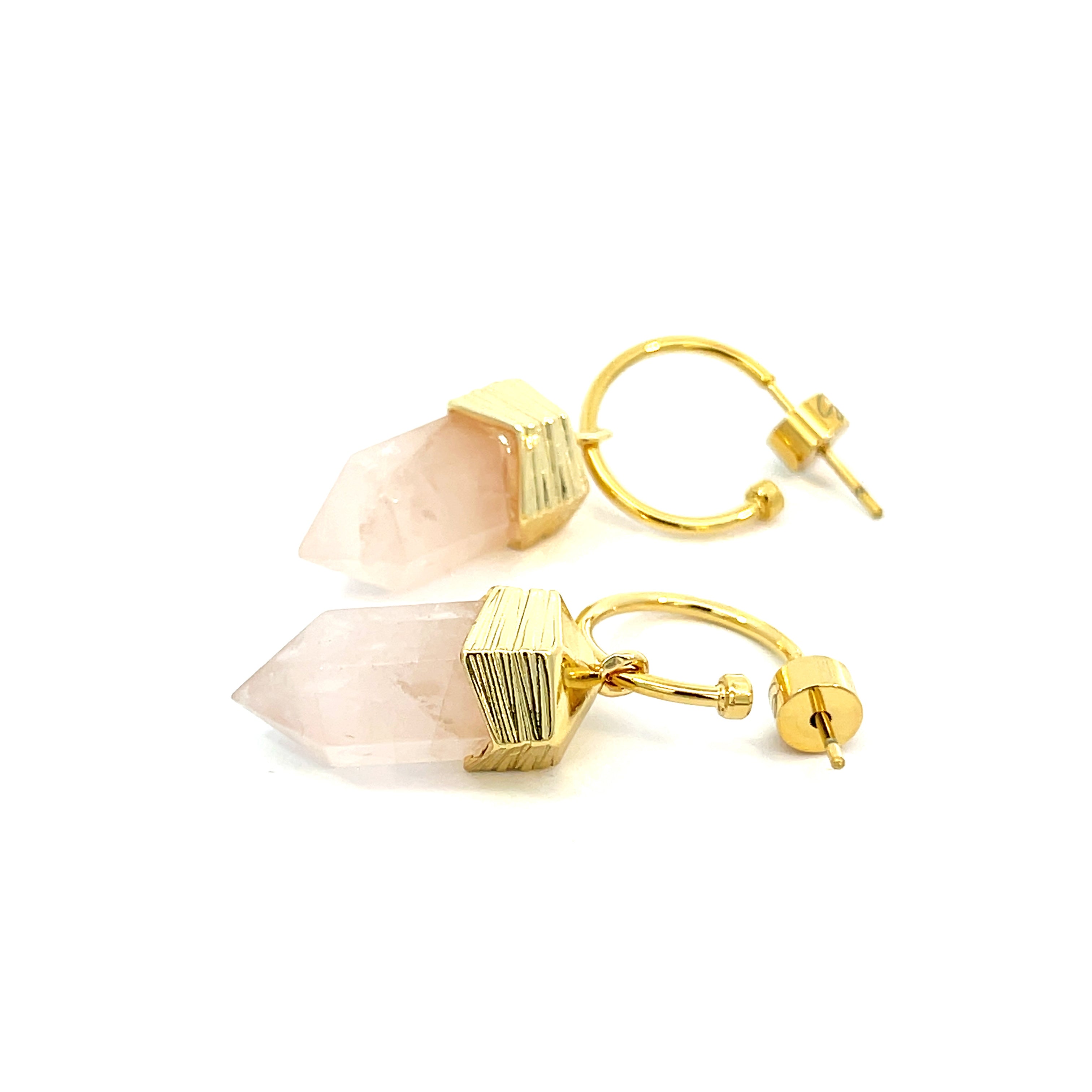 "AMARI" Crystal Hexagonal Pendulum Earrings