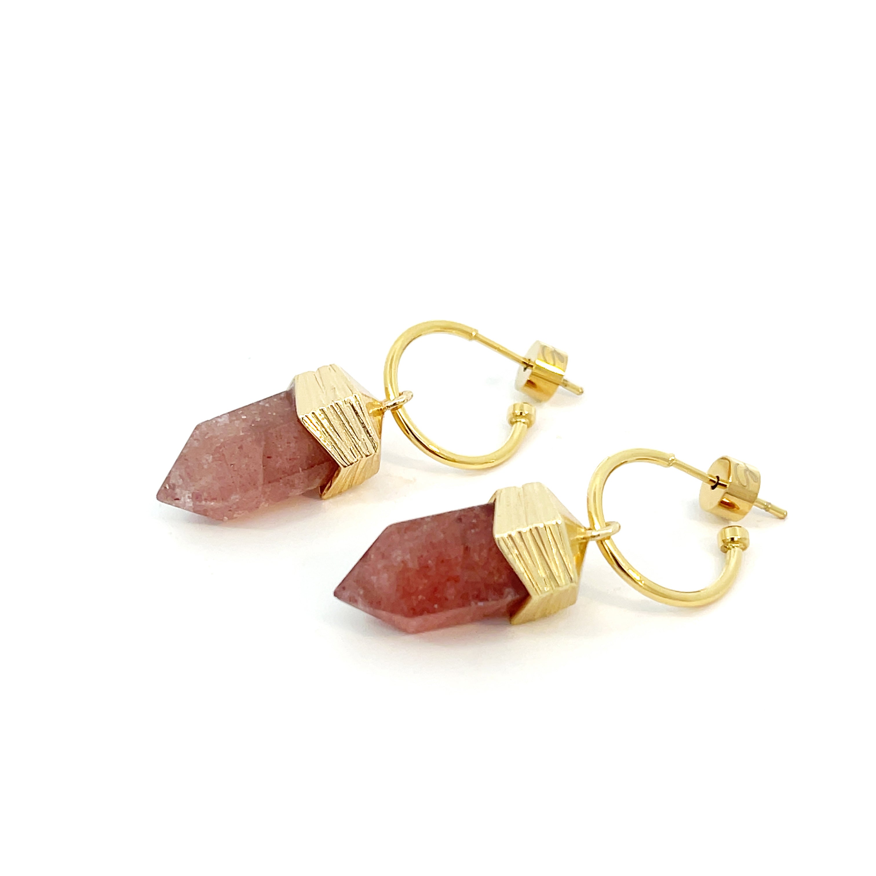 "AMARI" Crystal Hexagonal Pendulum Earrings