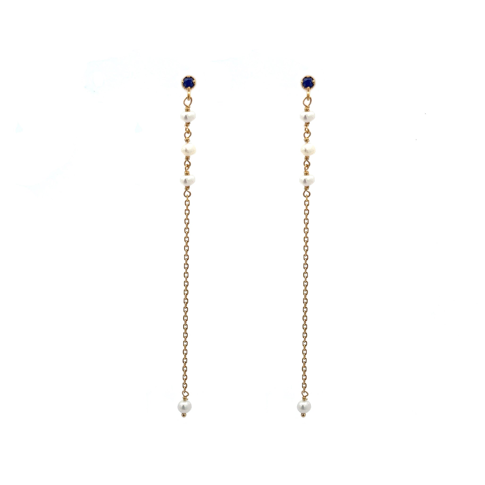 “Forest” 925 sterling silver Bead Drop Earrings