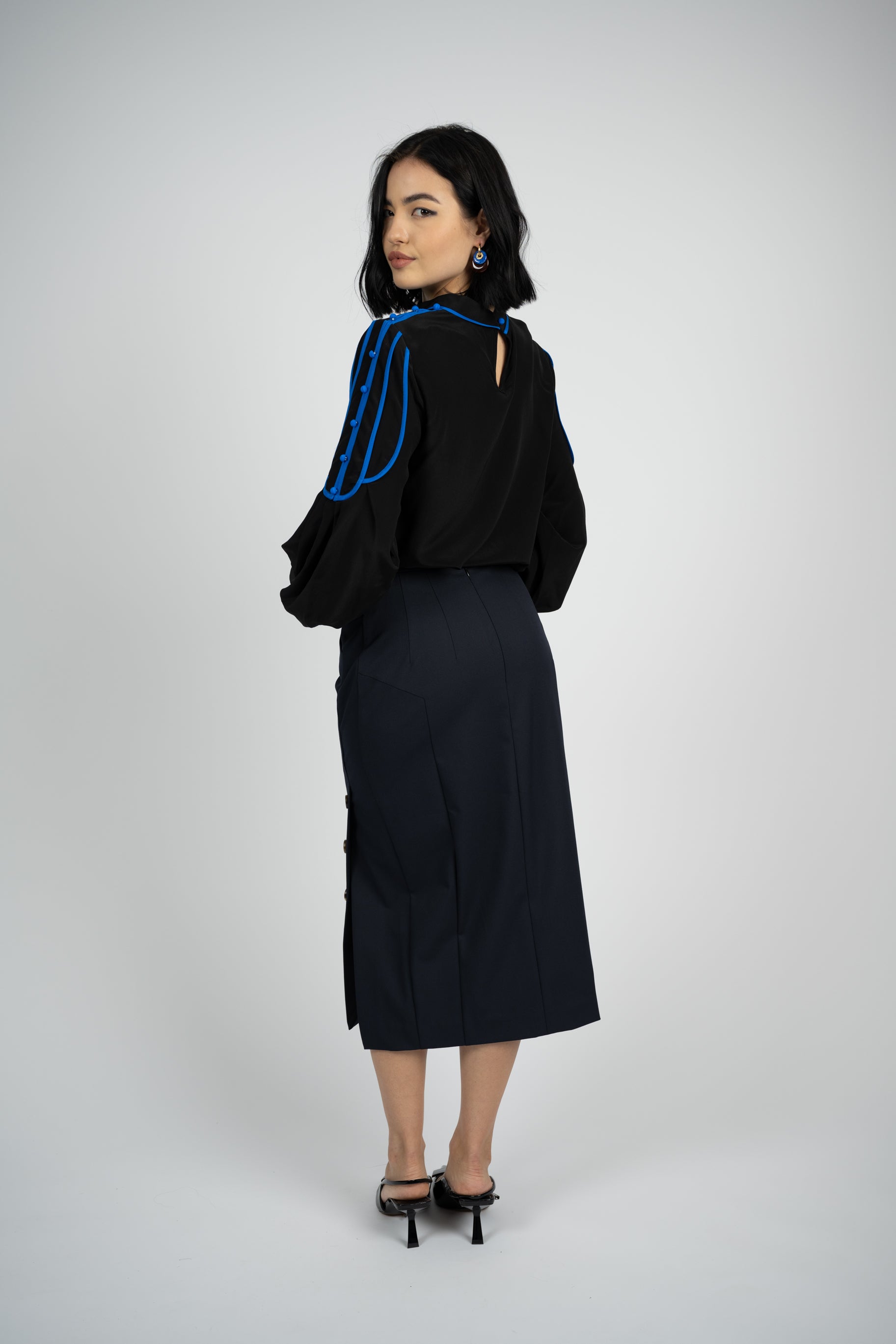 Shop the Latest BIANKA Button Skirt in Black
