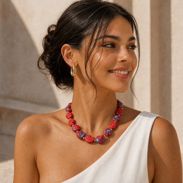 “Del Mare” Ceramic Seashell Choker