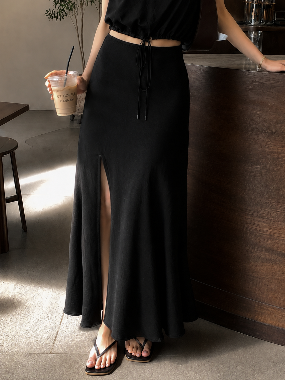 “Aurora” black top / set