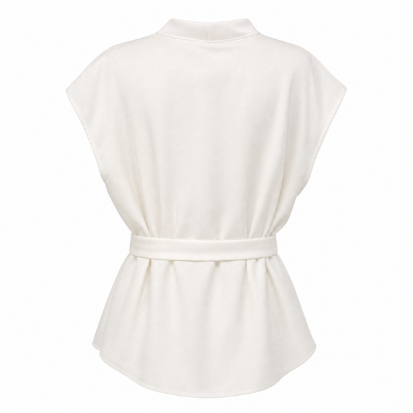 “Anita” Acetate Wrap Blouse