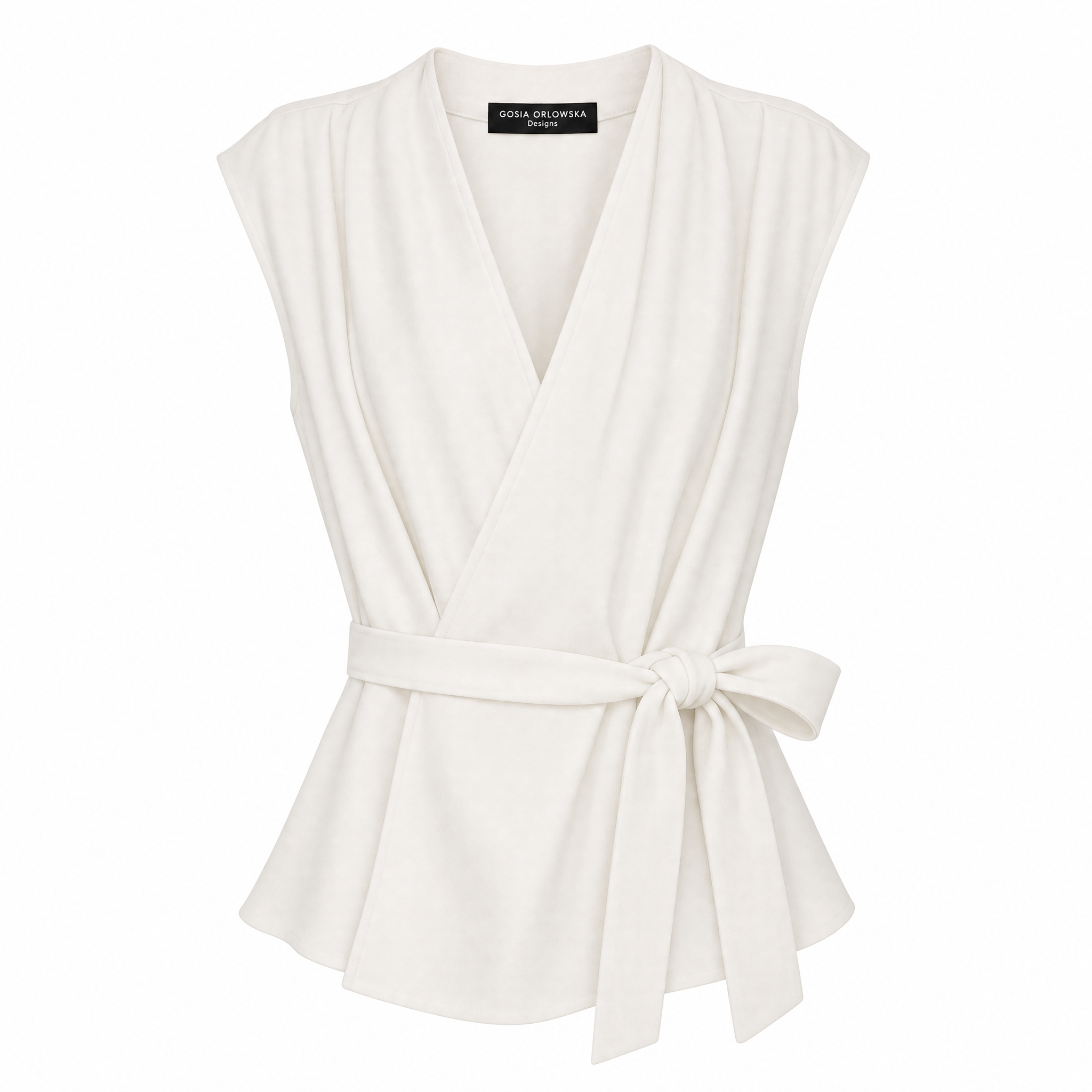 “Anita” Acetate Wrap Blouse