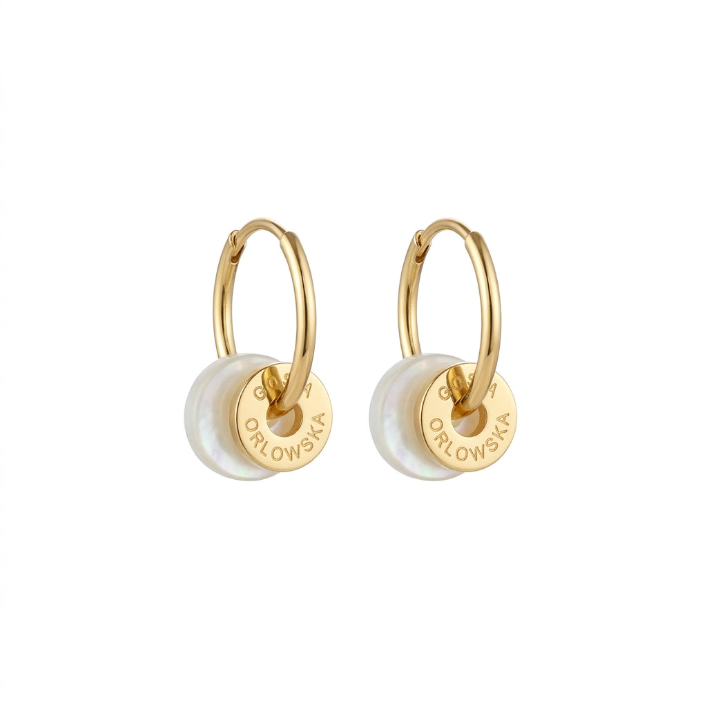 Ciambella 1 cm Mother of Pearl earrings
