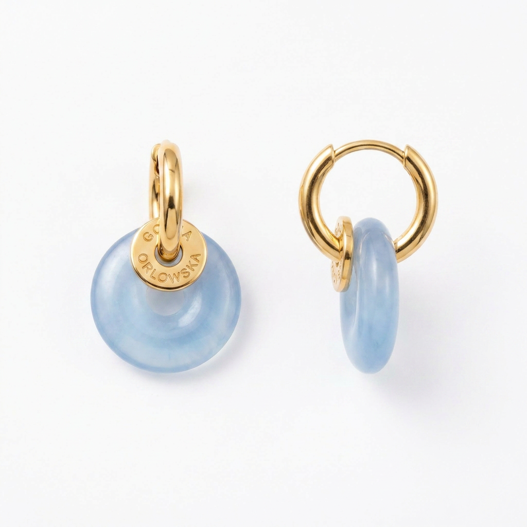 "CIAMBELLA“ 1.5cm Agate Mini Earrings