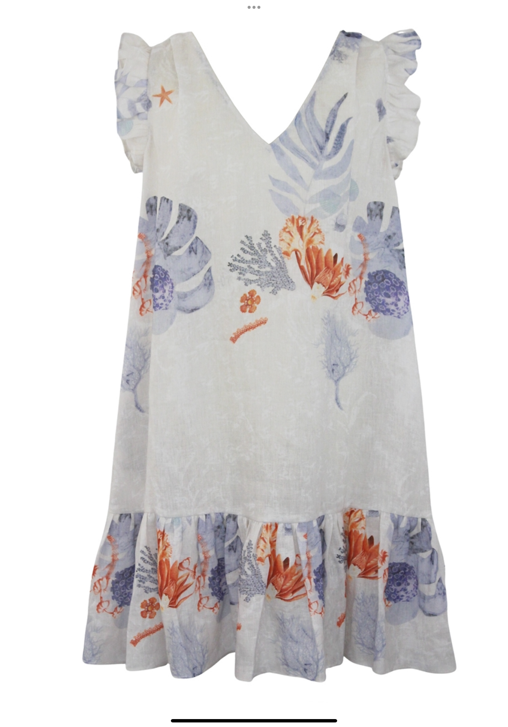 Shop Gosia Orlowska's MARE Coral Prints Linen Dress