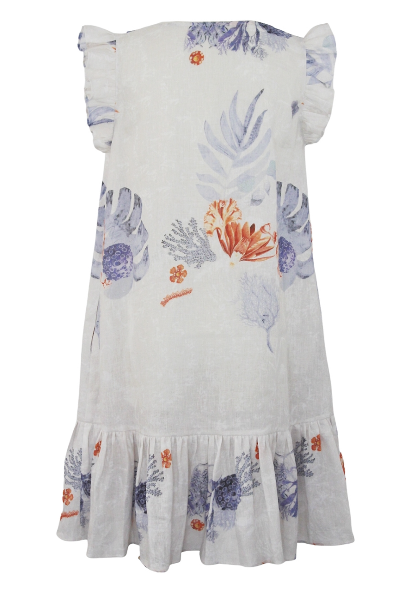 Discover Elegant MARE Coral Prints Linen Dress