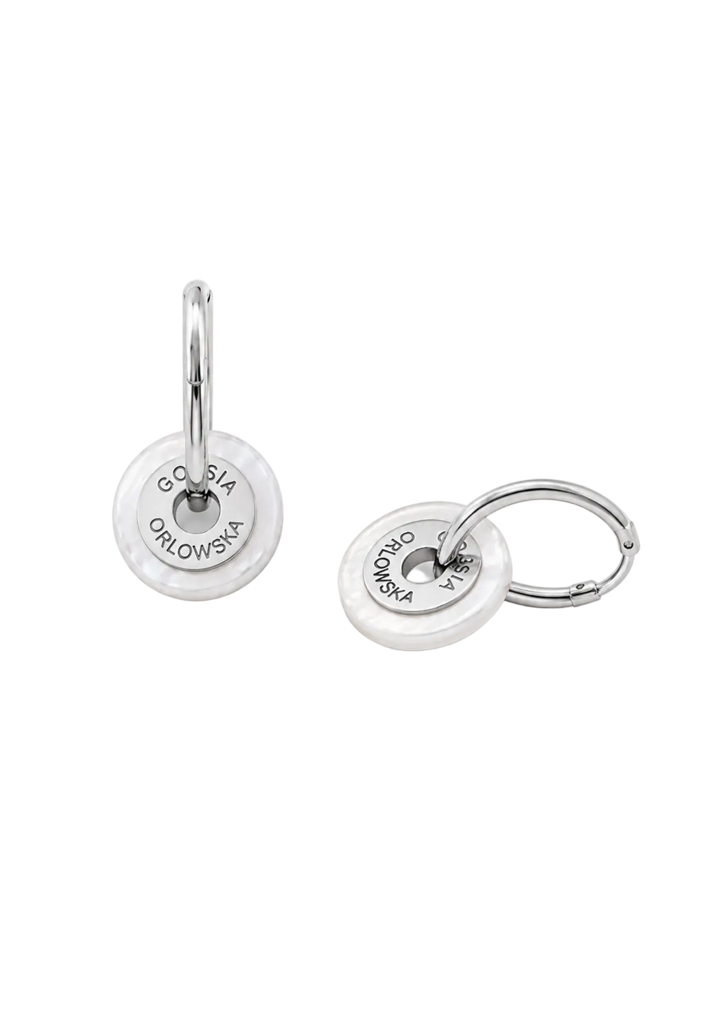 “Ciambella” 1.2cm Mother of Pearl Single Stone Earrings