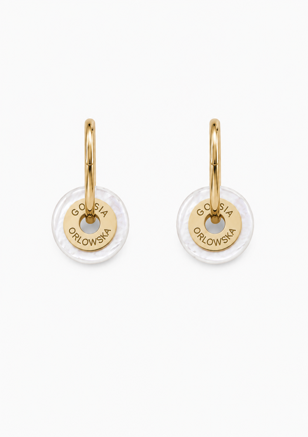 “Ciambella” 1.2cm Mother of Pearl Single Stone Earrings