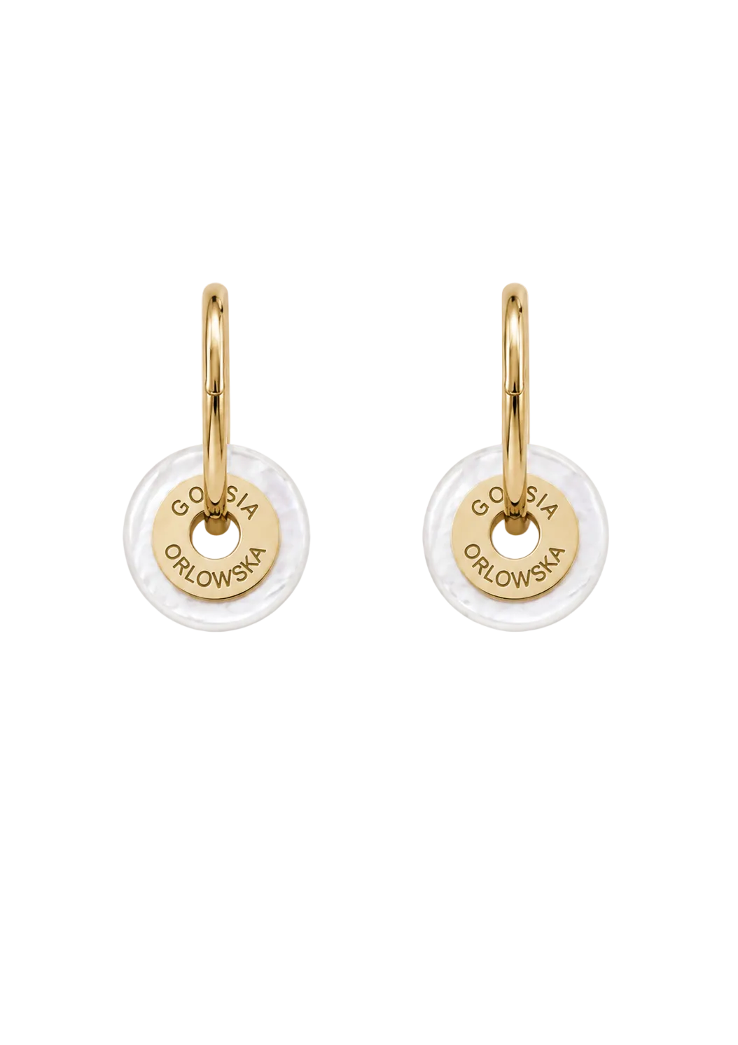 “Ciambella” 1.2cm Mother of Pearl Single Stone Earrings