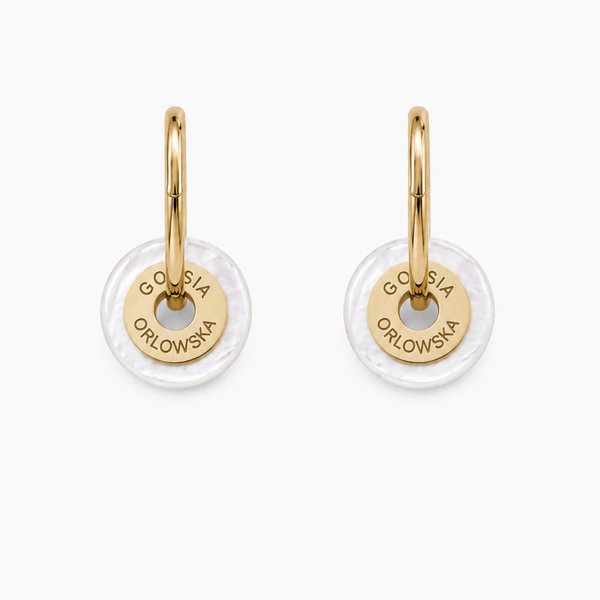 “Ciambella” 1.2cm Mother of Pearl Single Stone Earrings