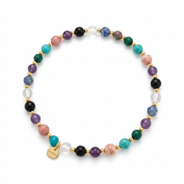 “Annie” 4mm Mix Round Beaded Bracelet
