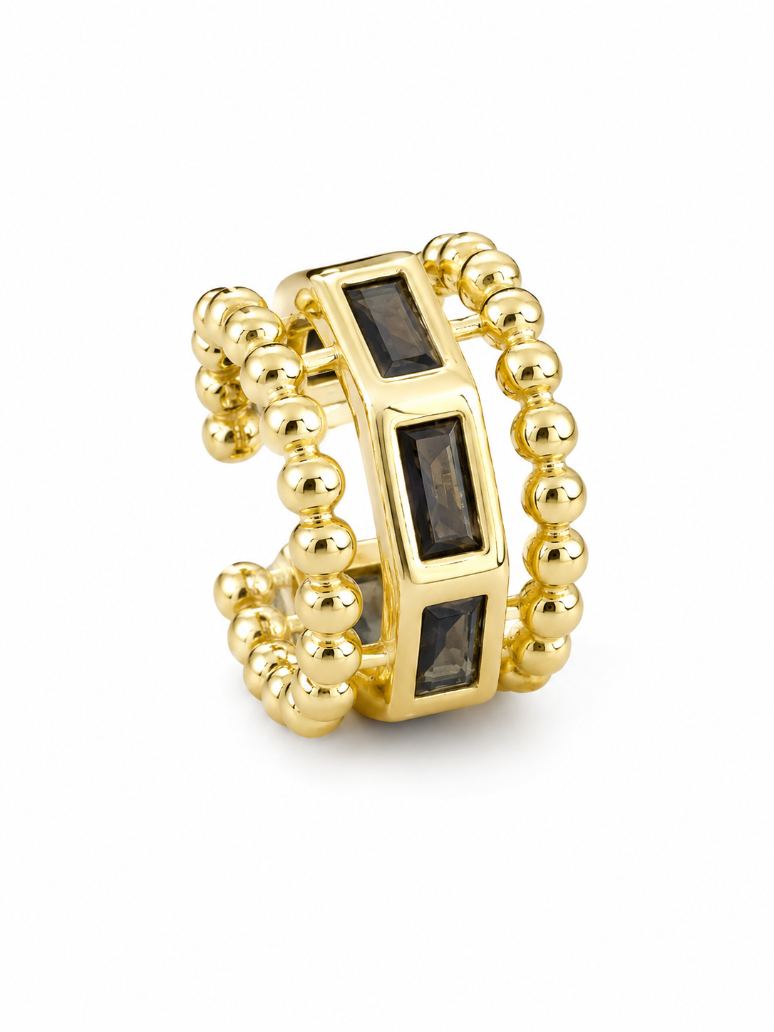 “Solenne” 925 Sterling Silver Zirconia Ear Cuff (Gold)