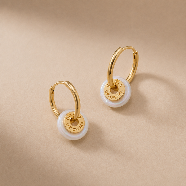 "Ciambella" 1 cm Mother of Pearl earrings