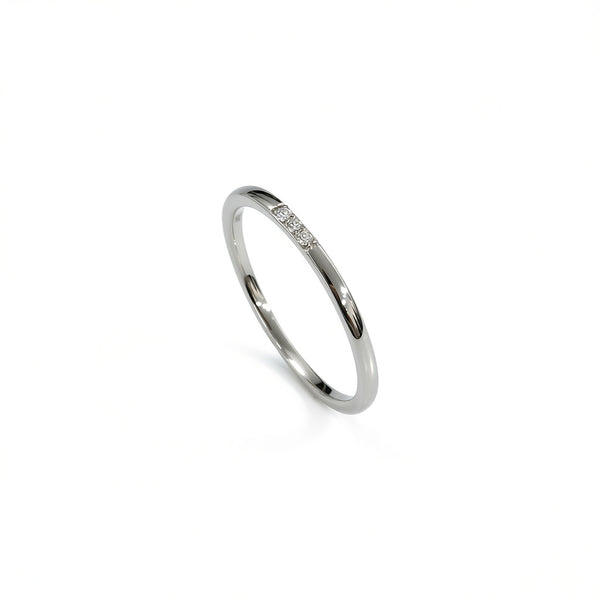 “Lori” 925 sterling silver 3 zirconia ring