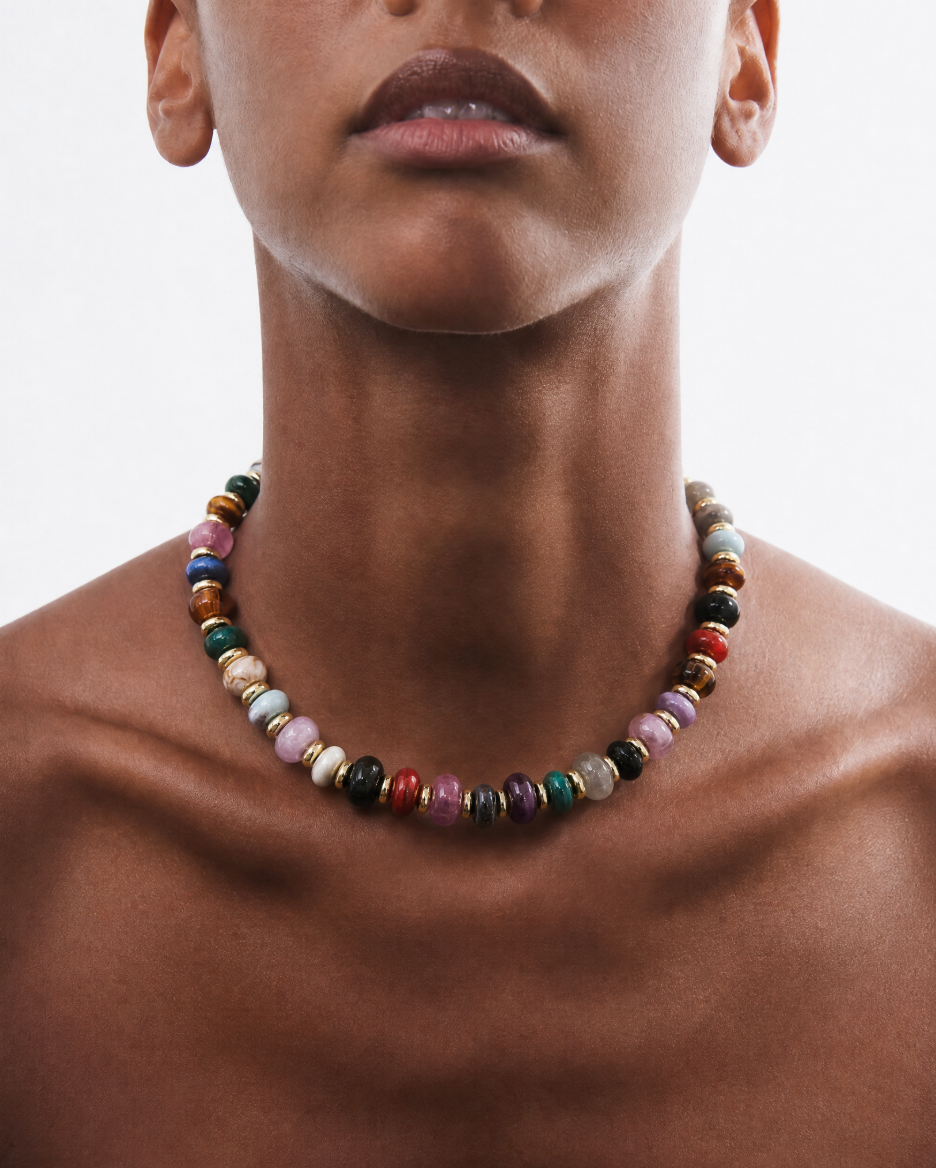 "Love Candy" Colourful Ceramic Resin Mix Necklace