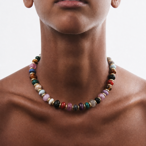 "Love Candy" Colourful Ceramic Resin Mix Necklace