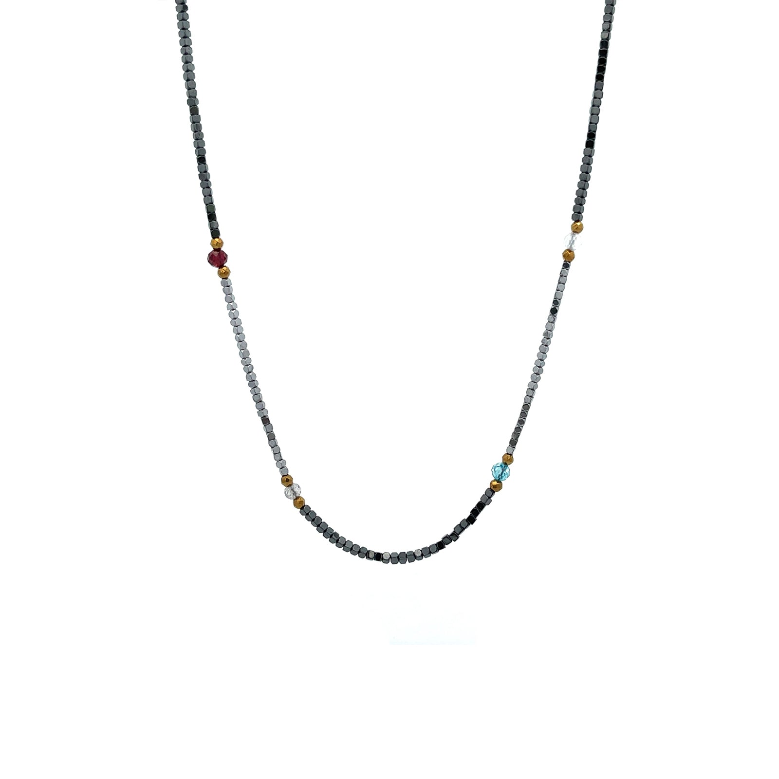 Twinkle Black Hematite & Mixed Stones Necklace