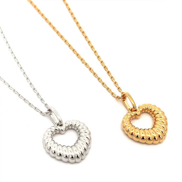 “TOBELOVED” Vibrant Heart Gold Vermeil Necklace