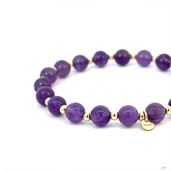 "Aisha" 6mm Amethyst Bracelet