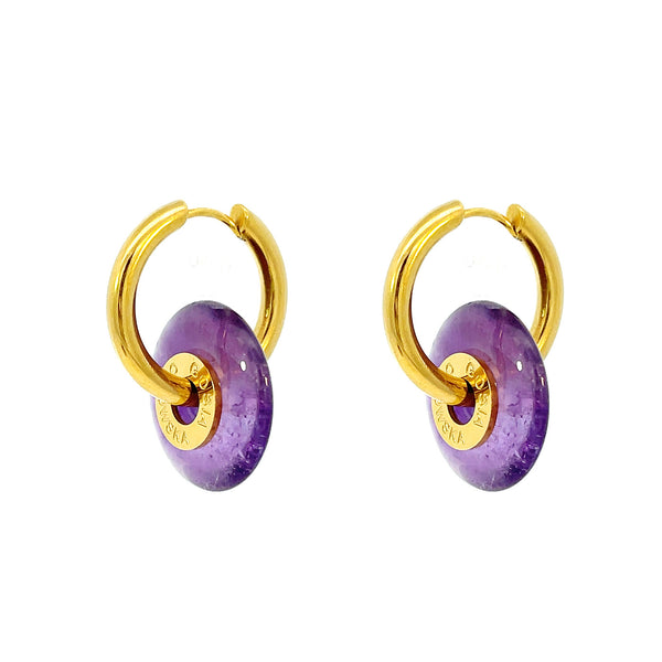 Discover Gosia Orlowska's Amethyst Stone Earrings