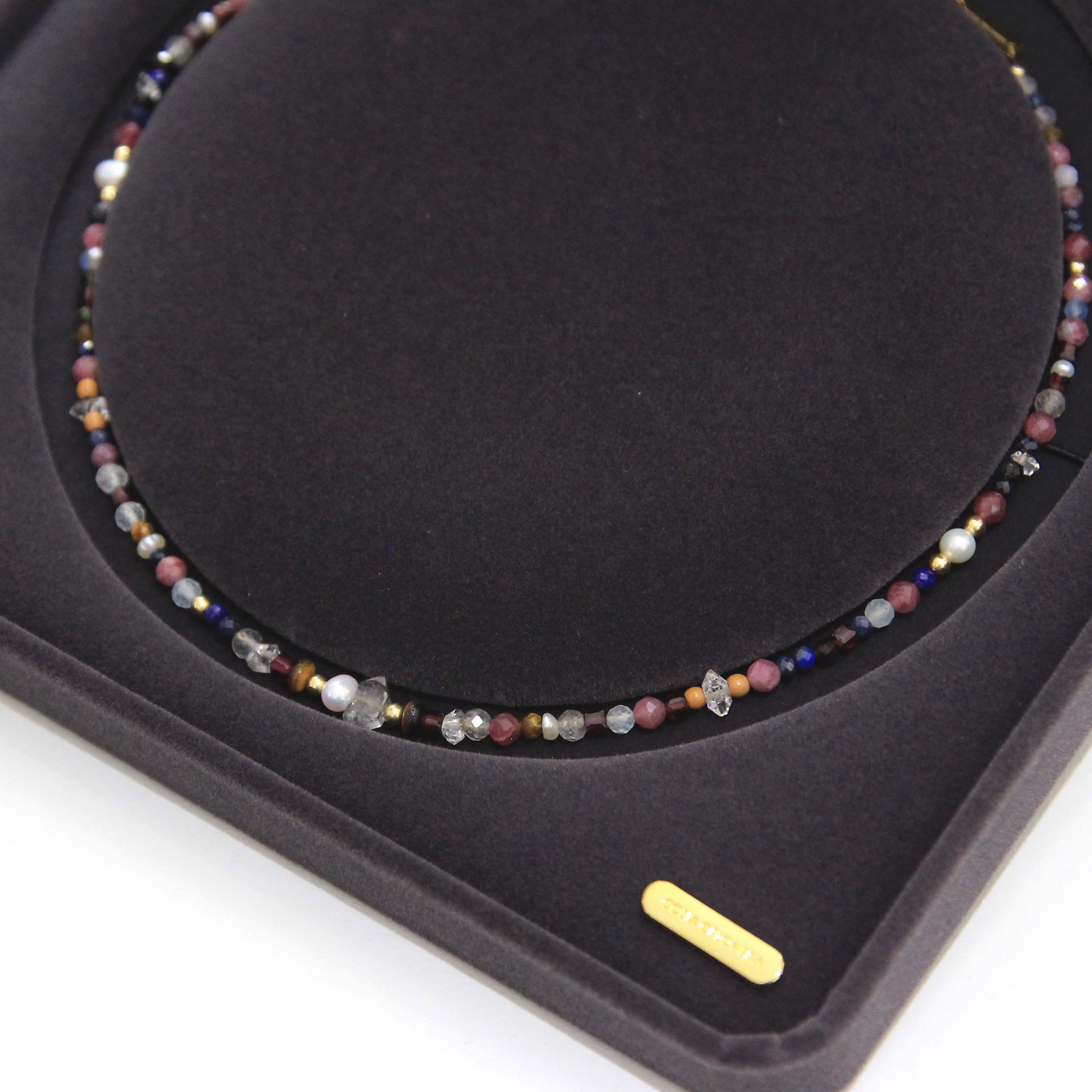 "Anika" herkimer diamond & pearl necklace