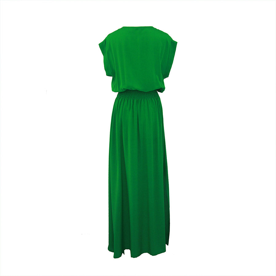 “BALI” SILK DRESS - Green