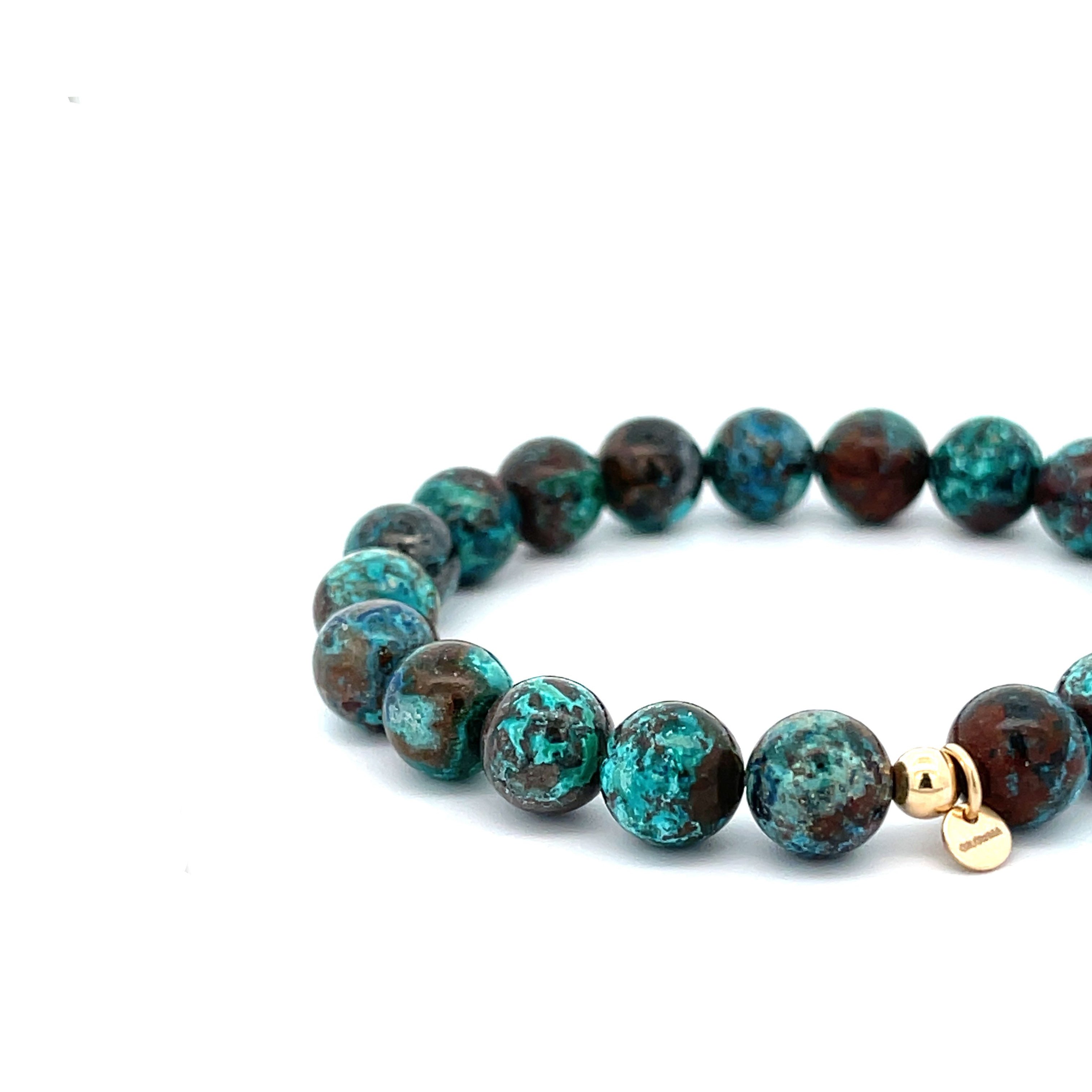 Premium ELLE Chrysocolla Stone Bracelet by Gosia Orlowska