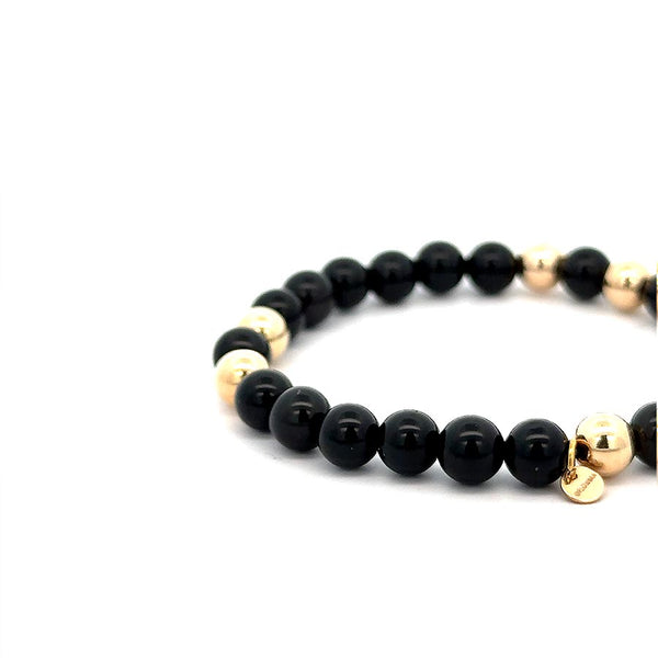 "TAWNY" 6MM BLACK TOURMALINE BRACELET