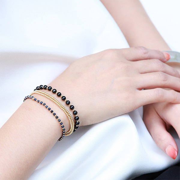 "TANNER" 4 mm BLACK TOURMALINE BRACELET