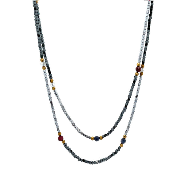 Unique Twinkle Black Hematite Necklace