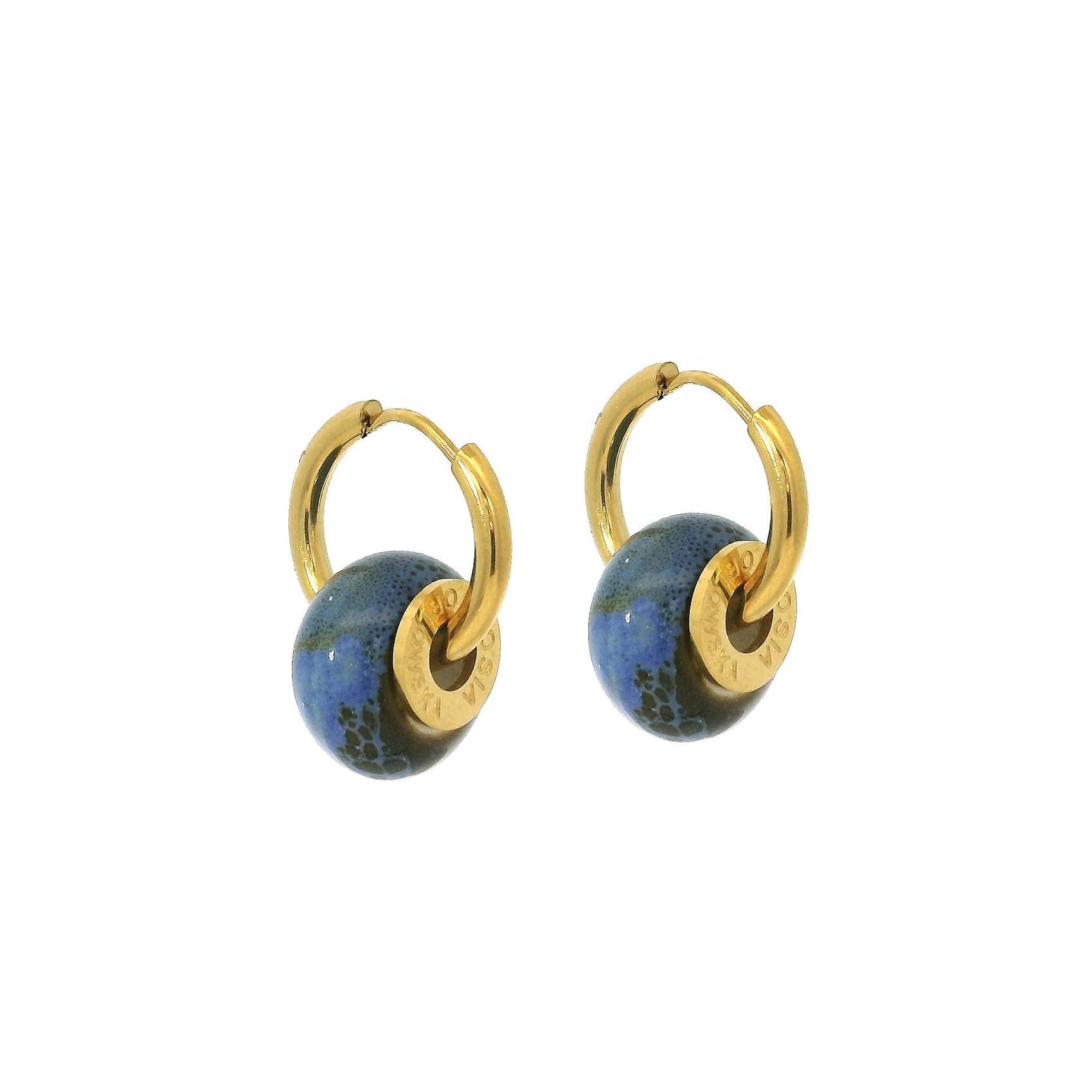 "CIAMBELLA MINI" 1.6CM Violet Ceramic Earrings