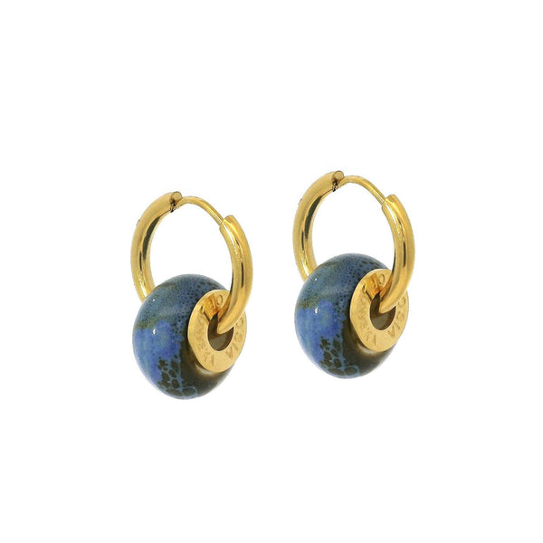 "CIAMBELLA MINI" 1.6CM Violet Ceramic Earrings