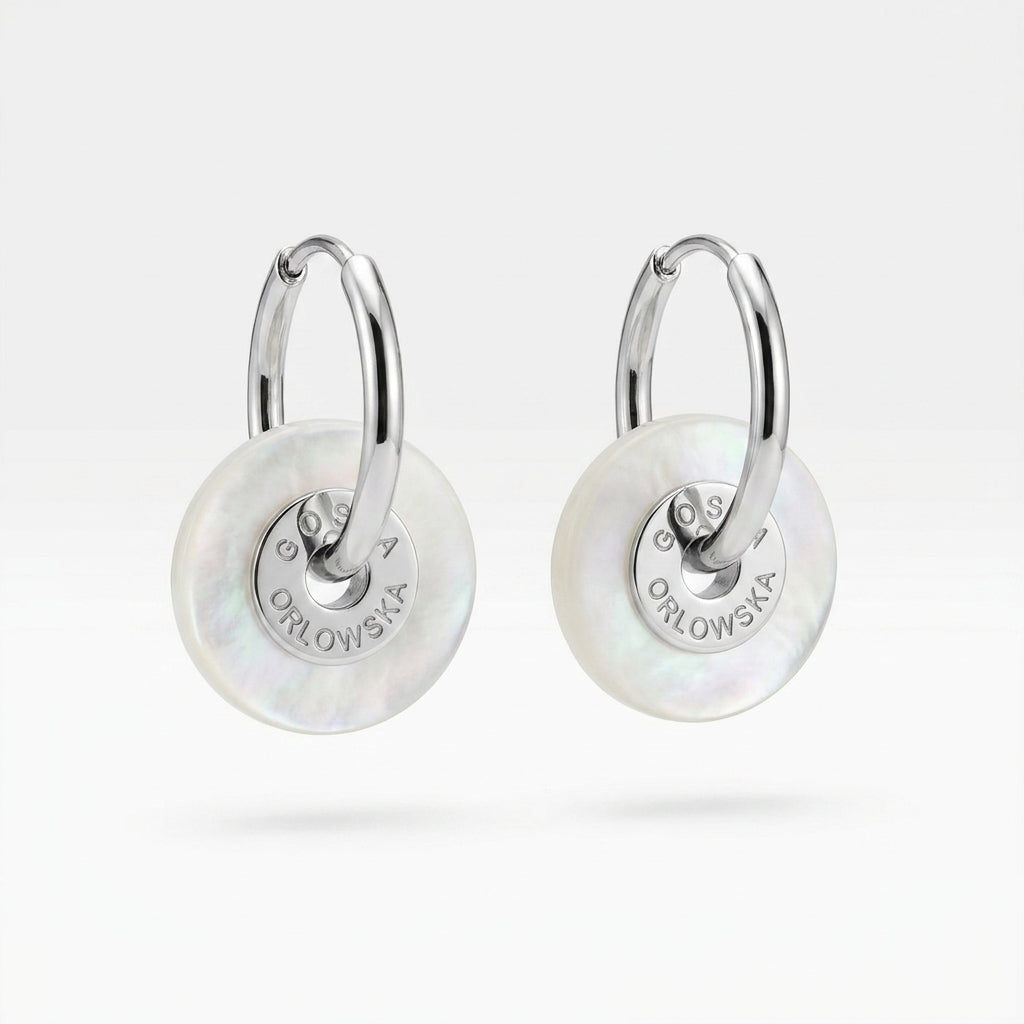 “Ciambella” 1.5cm Mother of Pearl (white) Earrings