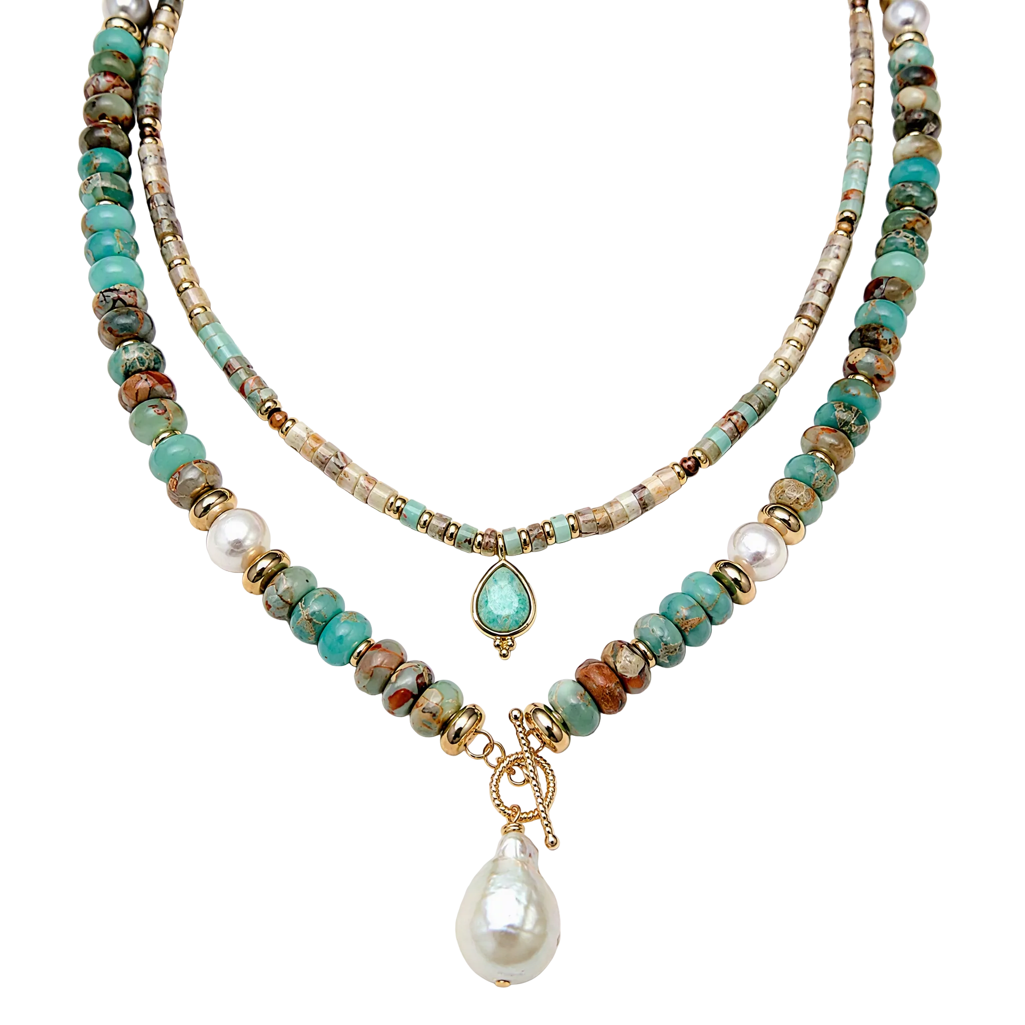 “Canyon” Impression blue Jasper Necklace