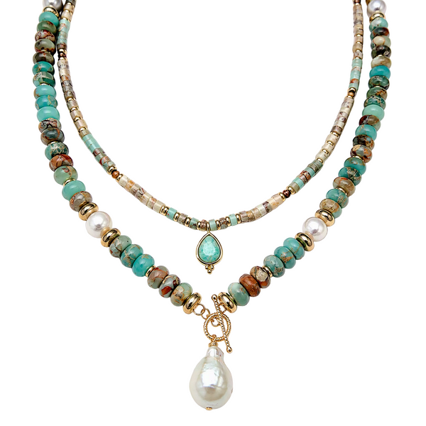 “Canyon” Impression blue Jasper Necklace