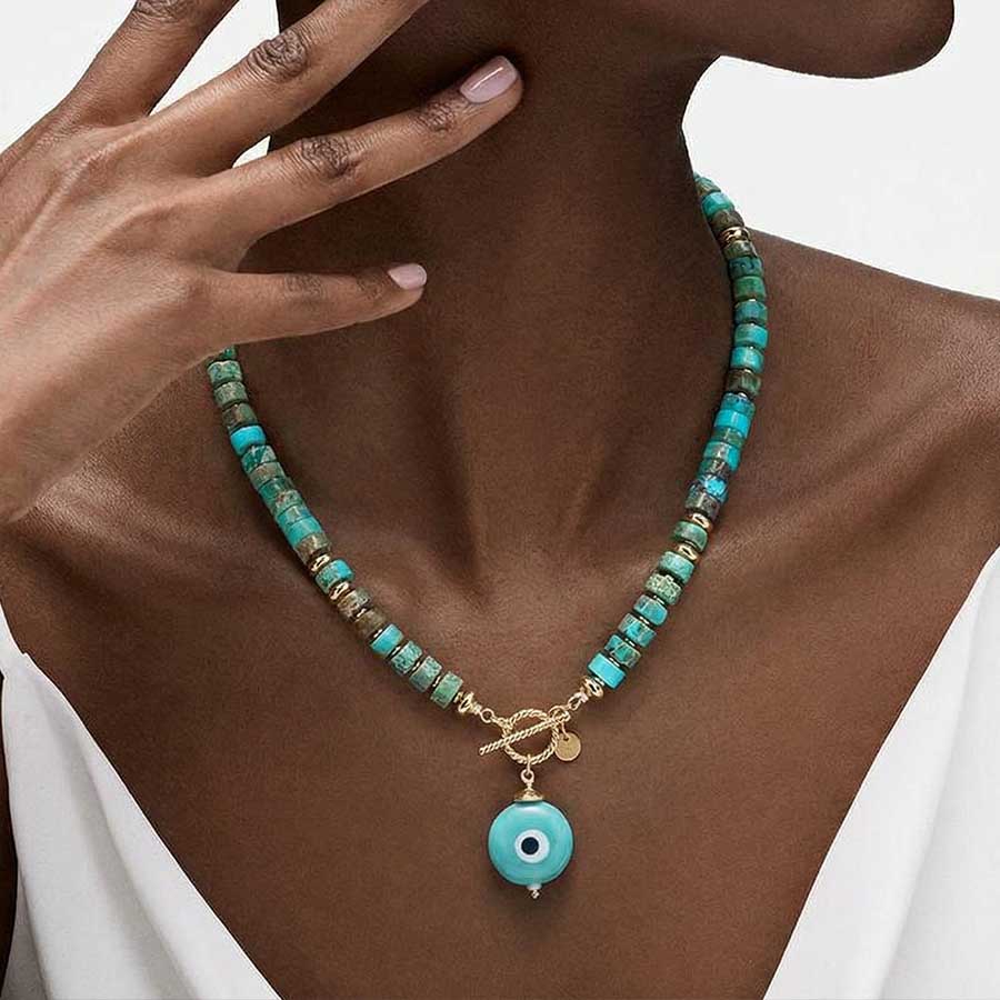 “Caumasee” Turquoise Gemstone Necklace
