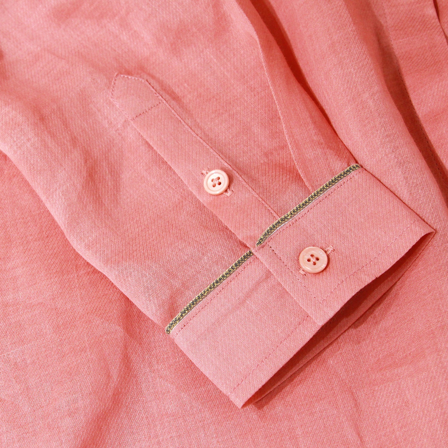 Trendy Jodie Linen Shirt in Coral - Gosia Orlowska