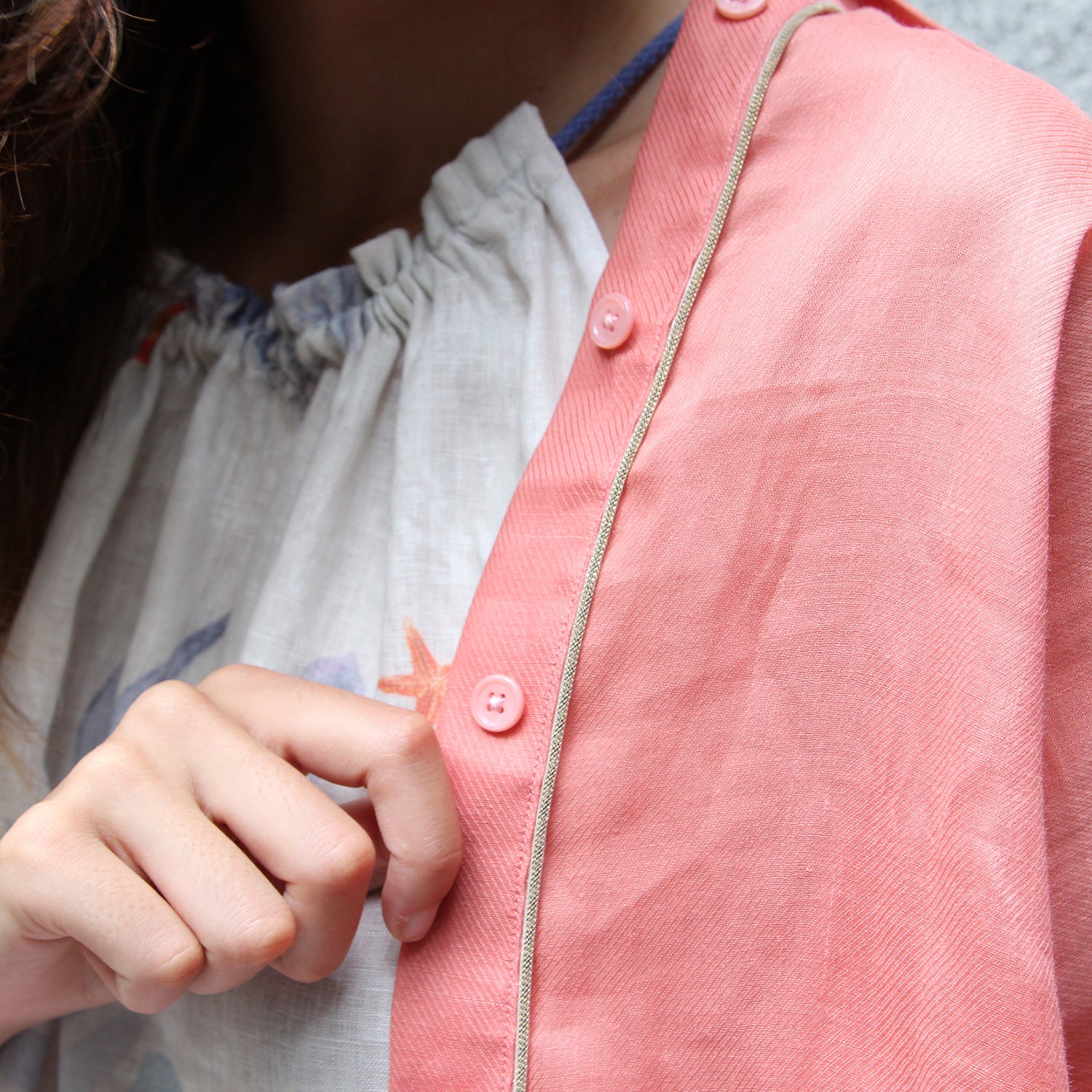 Discover Gosia Orlowska's Jodie Linen Shirt in Coral