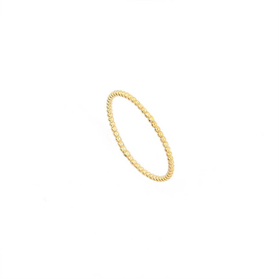9K GOLD STACKABLE DOT RING