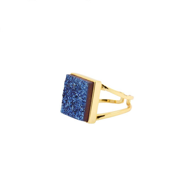 "Dante" 925 Sterling Silver druzy Ring