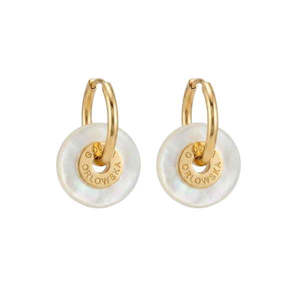 “Ciambella” 1.5cm Mother of Pearl (white) Earrings