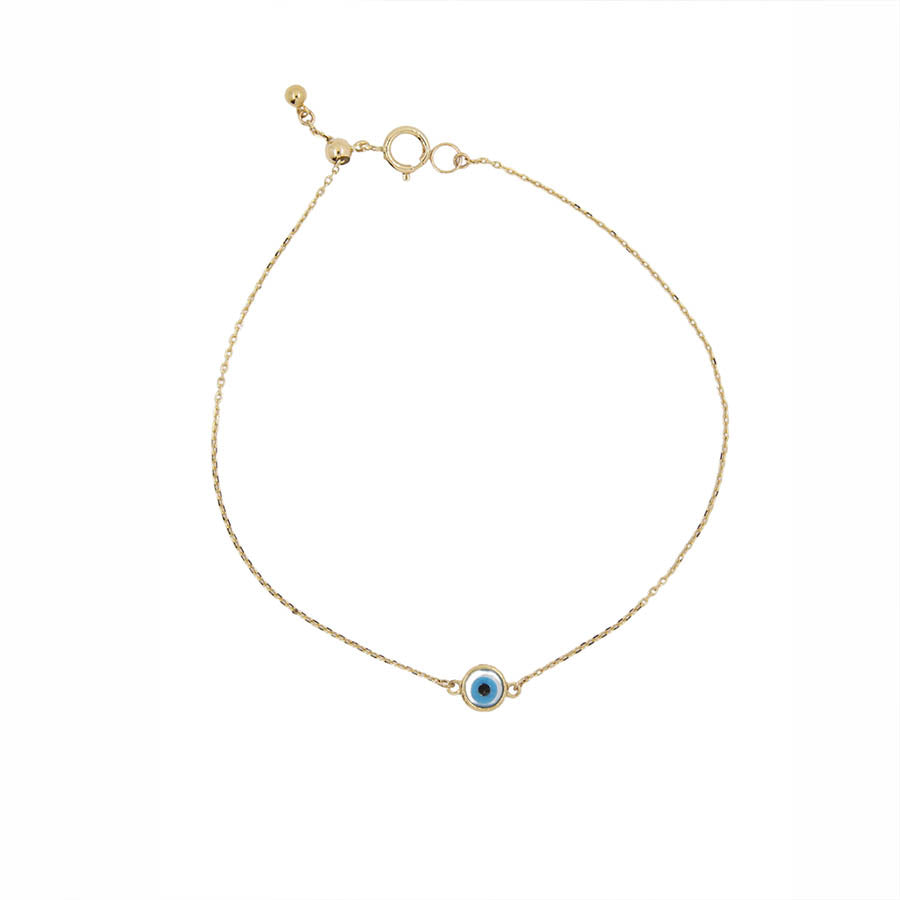 9K GOLD EVIL EYE BRACELET